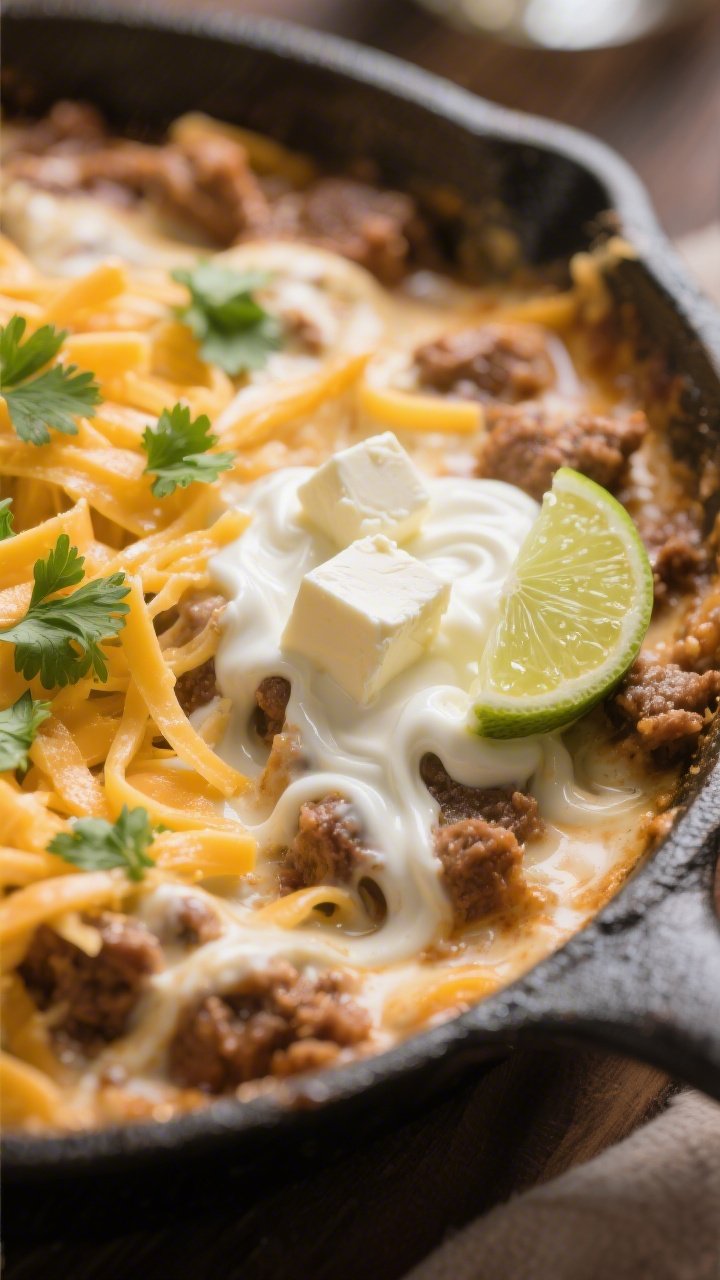 Creamy transformation macro: Close-up of the “million dollar” moment—cubed cream cheese meltin