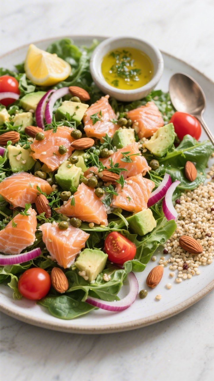 Tasty top view, abundant composition: Overhead shot of a generous family-style platter of Lemon Herb