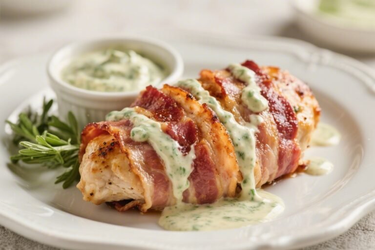 Keto Bacon-Wrapped Chicken With Ranch Glaze – Simple, Juicy, and Flavor-Packed