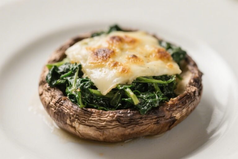 Spinach Cheese Stuffed Portobello Mushrooms – A Cozy, Flavor-Packed Dinner