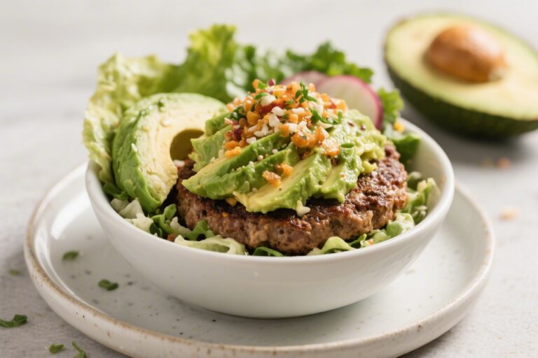Keto Avocado Burger Bowls – A Fresh, Satisfying Low-Carb Meal