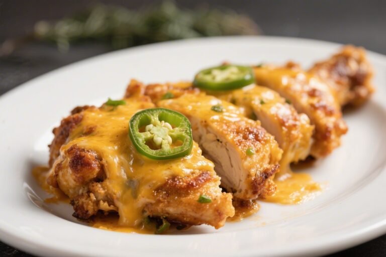 Cheesy Jalapeño Popper Chicken – Creamy, Spicy, and Crowd-Pleasing