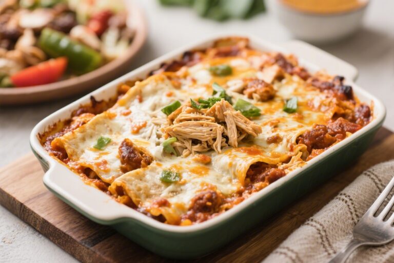The BEST Keto Chicken Enchilada Casserole – Easy, Cheesy, and Low-Carb