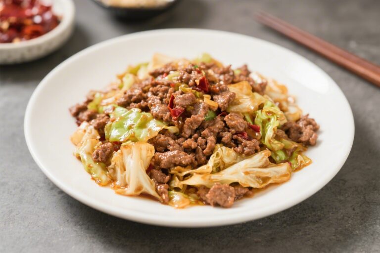 Spicy Ground Beef and Cabbage Stir Fry – Quick, Flavorful, and Satisfying