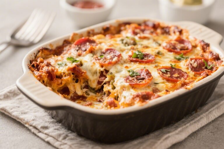 Keto Pizza Casserole – Comforting, Low-Carb, and Easy to Make