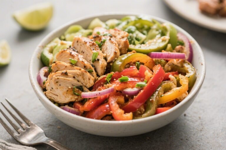 Keto Chicken Fajita Bowl – Fast, Flavorful, and Low-Carb