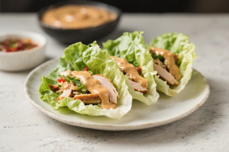 Turkey Lettuce Wraps With Peanut Sauce – Fresh, Fast, and Flavorful