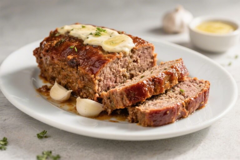 Creamy Garlic Butter Meatloaf – Comforting, Juicy, and Packed With Flavor