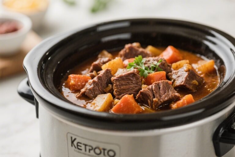 Keto Crockpot Beef Stew – Hearty, Low-Carb Comfort Food