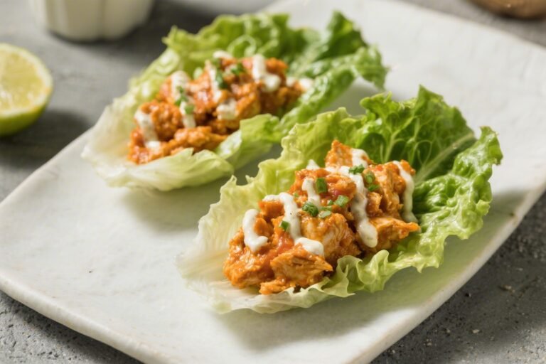 Buffalo Chicken Lettuce Boats – Spicy, Fresh, and Fast