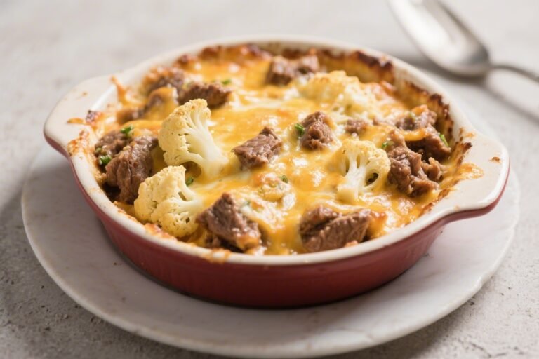 Cheesy Beef and Cauliflower Bake – Comforting, Easy, and Satisfying