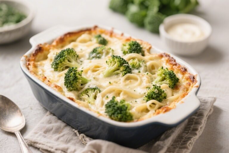 Keto Alfredo Bake With Broccoli – Creamy, Comforting, and Low-Carb