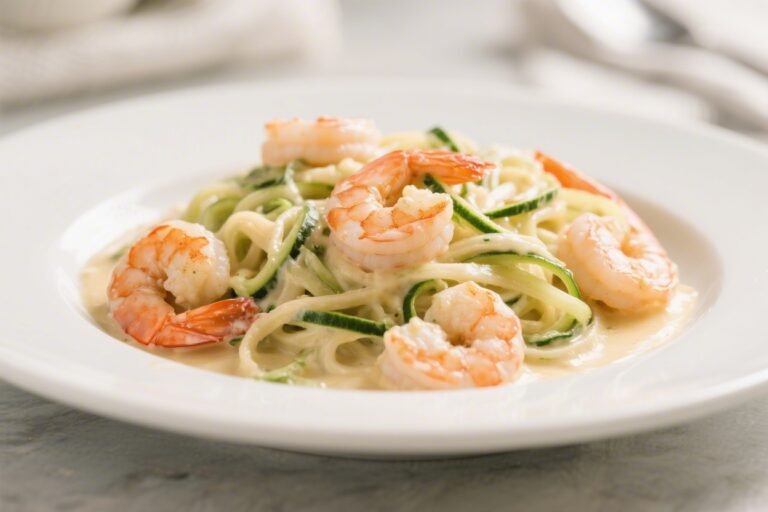 Shrimp Alfredo With Zoodles – A Creamy, Light Weeknight Favorite