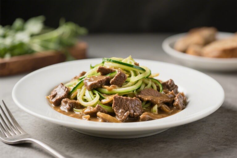 Keto Beef Stroganoff With Zoodles – A Cozy, Low-Carb Classic
