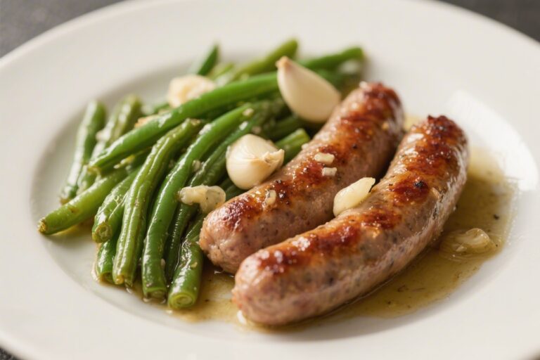 Garlic Butter Sausage with Green Beans – A Simple, Flavor-Packed Skillet Meal