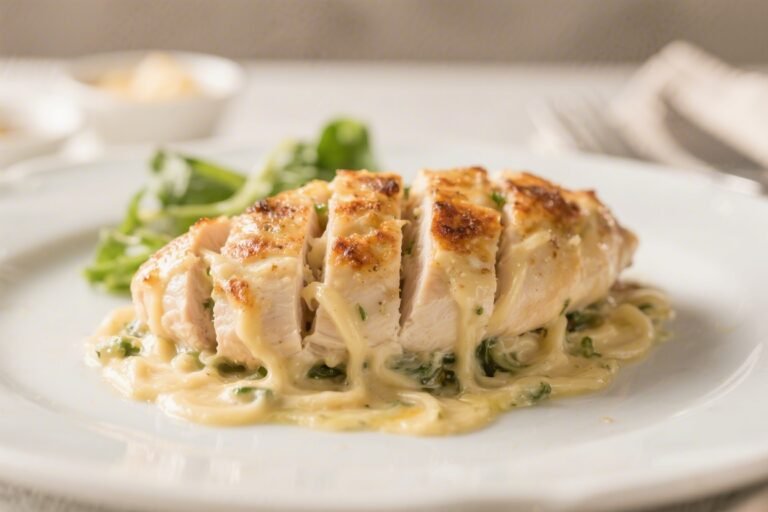 Keto Alfredo Stuffed Chicken Breast – Creamy, Comforting, and Low-Carb