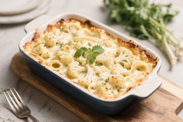 Keto Cauliflower Alfredo Bake – Creamy, Comforting, and Low-Carb