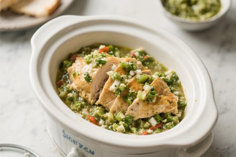 Slow Cooker Salsa Verde Chicken – Easy, Flavorful, and Weeknight-Friendly