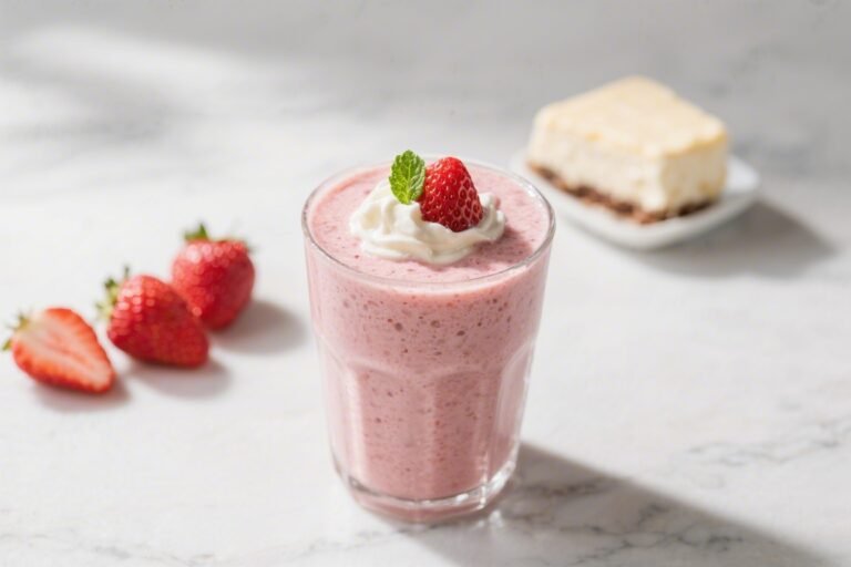 Keto Strawberry Cheesecake Smoothie – Creamy, Fresh, and Low-Carb