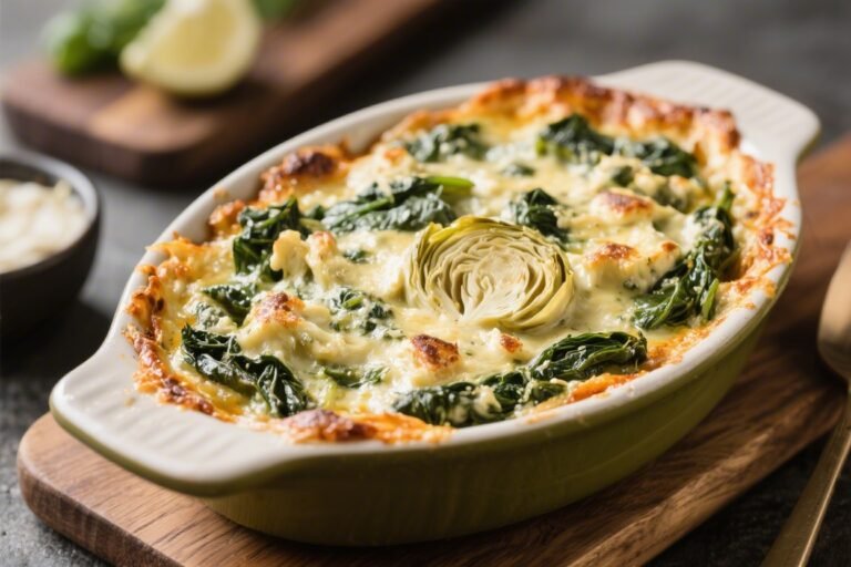 Keto Spinach Artichoke Bake – Creamy, Cheesy, and Low-Carb Comfort