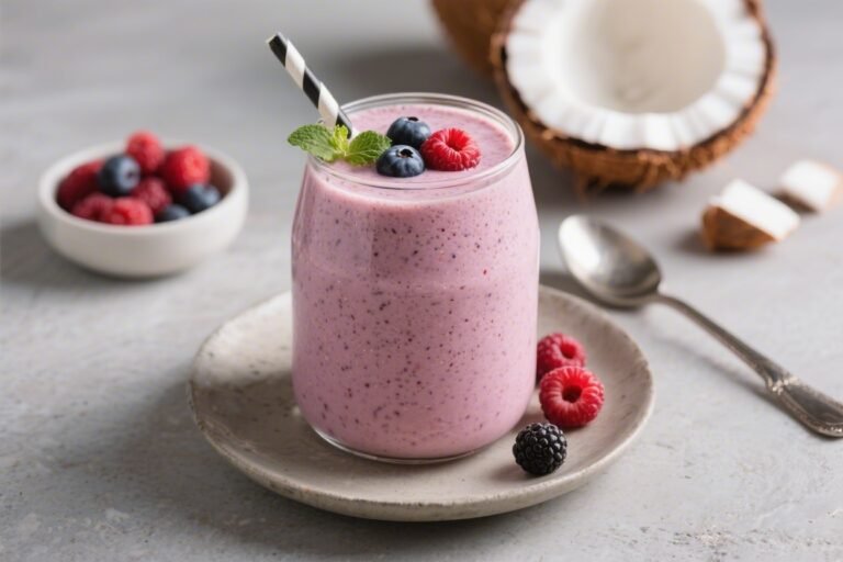 Keto Berry Coconut Smoothie – Creamy, Low-Carb, and Refreshing