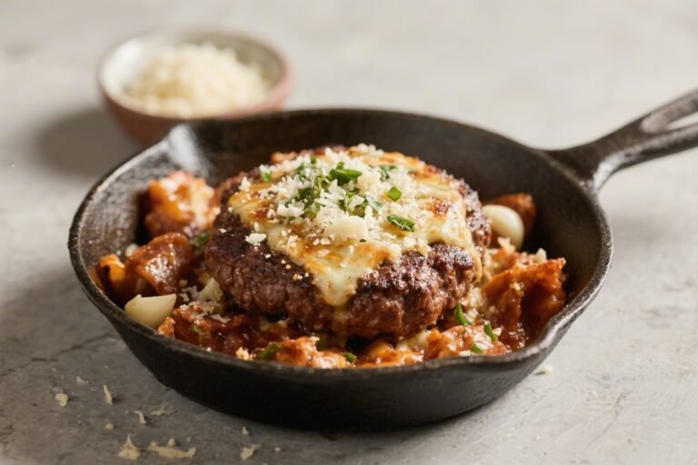 Keto Garlic Parmesan Hamburger Skillet – A Comforting One-Pan Dinner