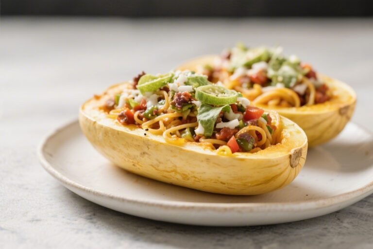 Keto Loaded Taco Spaghetti Squash Boats – A Low-Carb Weeknight Favorite