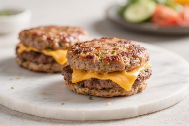 Keto Cheddar-Stuffed Hamburger Patties – Juicy, Easy, and Low-Carb