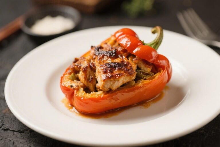 BBQ Chicken Stuffed Bell Peppers – A Simple, Saucy Weeknight Favorite