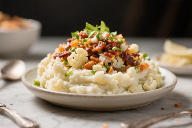 Loaded Keto Cauliflower Mash – Creamy, Comforting, and Low-Carb
