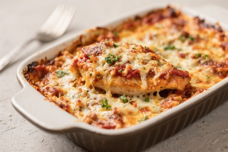Keto Chicken Parmesan Bake – Comforting, Low-Carb, and Weeknight-Friendly