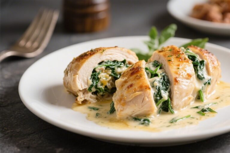 Creamy Spinach Stuffed Chicken Breast – A Comforting, Flavor-Packed Dinner