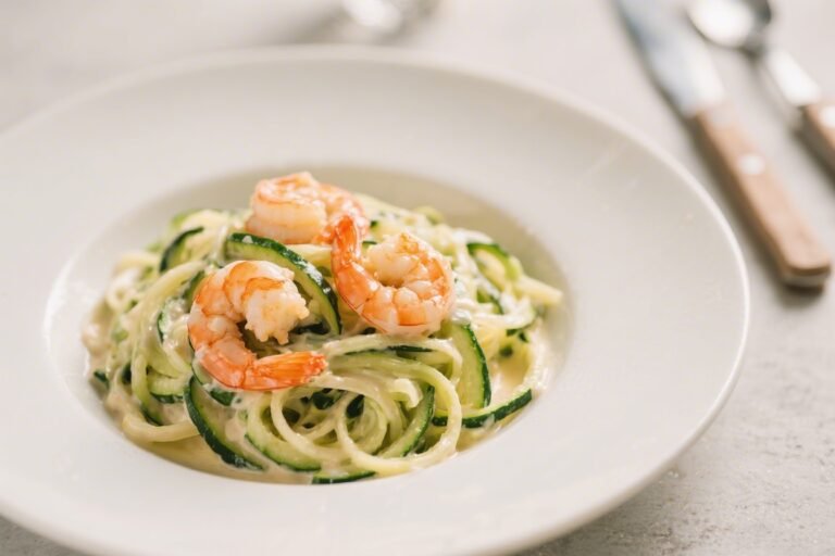 Shrimp Alfredo Zucchini Noodles – Creamy, Light, and Weeknight-Friendly