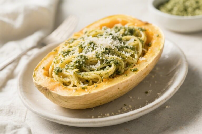 Keto Pesto Parmesan Spaghetti Squash – Easy, Flavor-Packed Comfort Food