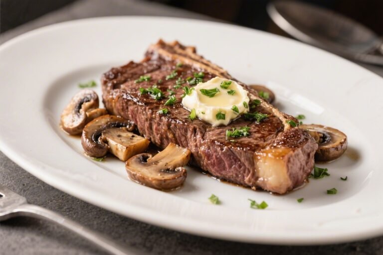 Garlic Herb Butter Steak & Mushrooms – A Comforting, Flavor-Packed Skillet Dinner