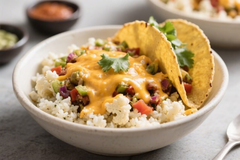 Cheesy Taco Cauliflower Rice Bowls – A Weeknight Favorite With Big Flavor