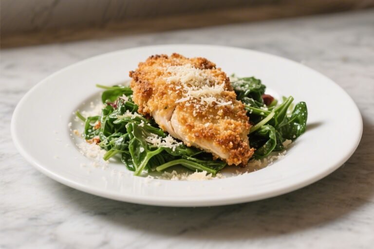 Crispy Parmesan Crusted Chicken & Greens – A Weeknight Classic With Bright, Fresh Flavor