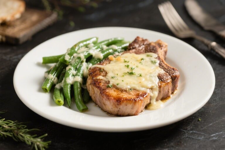 Cheesy Ranch Pork Chops & Green Beans – Simple, Comforting, and Crowd-Pleasing