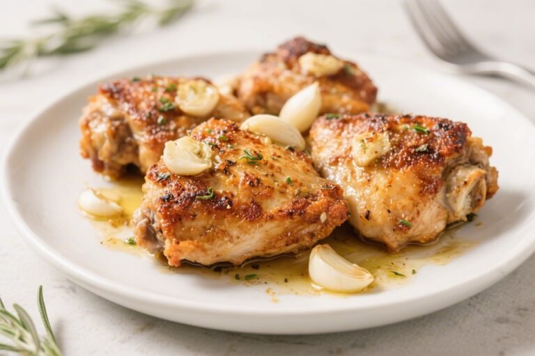 Crispy Garlic Butter Keto Chicken Thighs – Simple, Savory, and Satisfying