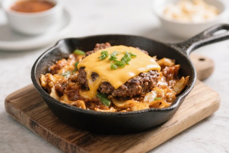 Low Carb Cheeseburger Skillet – A Fast, Flavor-Packed Weeknight Dinner