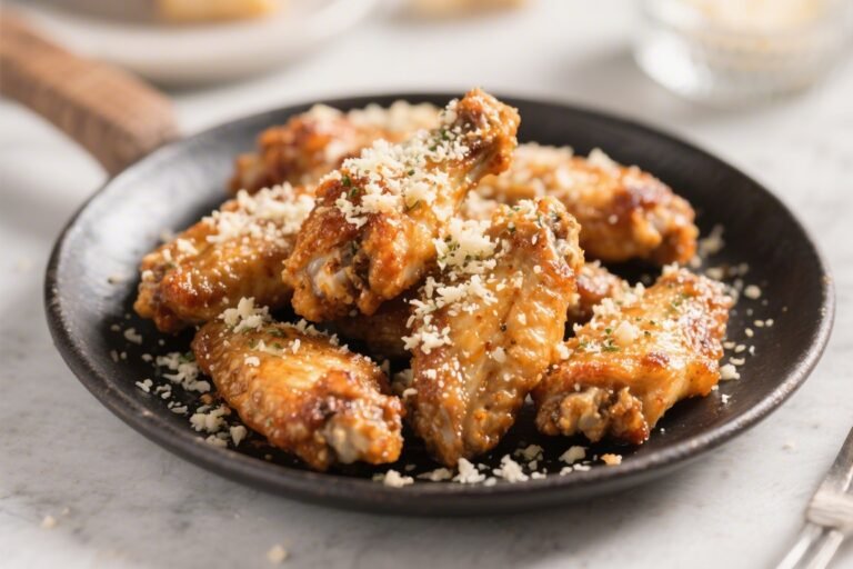 Garlic Parmesan Keto Chicken Wings – Crispy, Savory, and Low-Carb