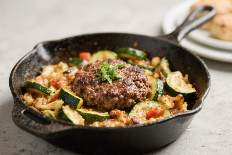 Keto One-Pan Hamburger Zucchini Skillet – Fast, Flavorful, and Low-Carb