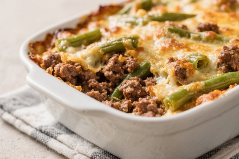 Keto Hamburger Green Bean Casserole – Cozy, Low-Carb Comfort Food