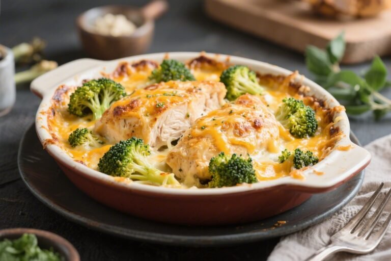 Cheesy Broccoli Chicken Bake – Comforting, Simple, and Satisfying