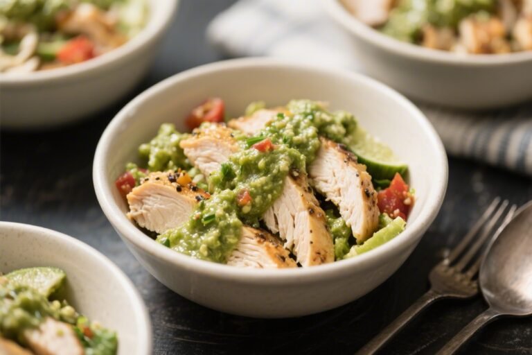 Salsa Verde Chicken Bowls – Bright, Fresh, and Easy