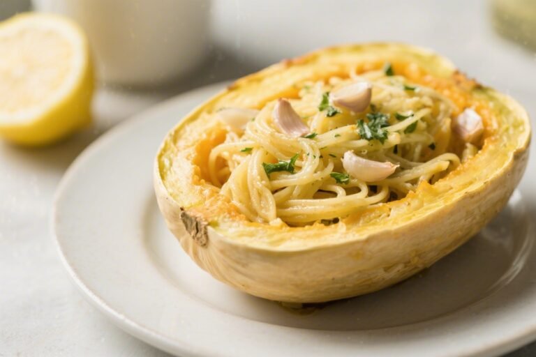 Keto Lemon Garlic Spaghetti Squash – Bright, Simple, and Satisfying
