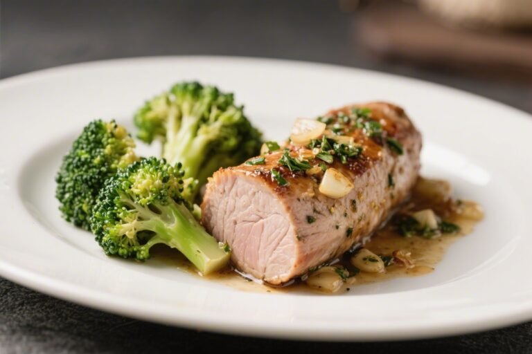 Garlic Herb Pork Tenderloin & Broccoli – A Simple, Flavor-Packed Dinner