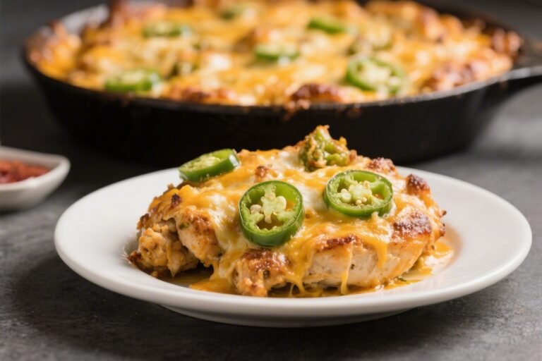 Cheesy Jalapeño Popper Chicken Bake – Comfort Food With a Kick