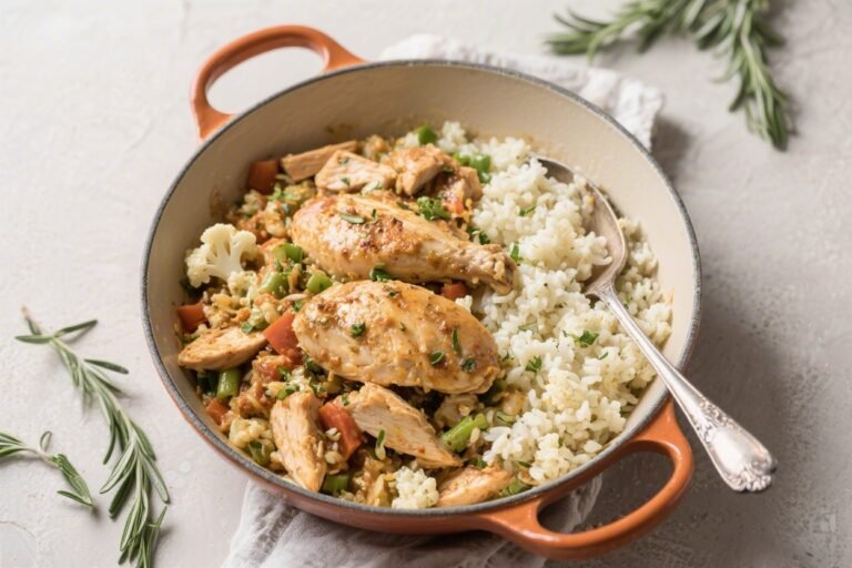 One-Pot Keto Chicken & Cauliflower Rice – Comforting, Low-Carb, and Easy