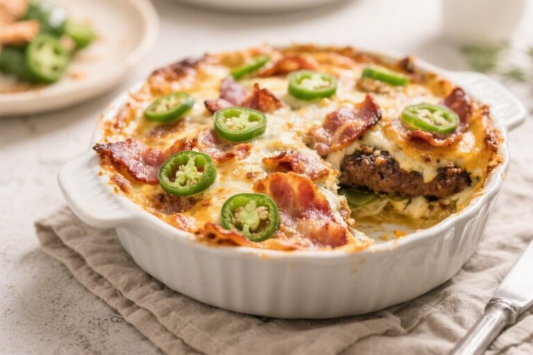 Keto Jalapeño Bacon Burger Bake – A Spicy, Cheesy Low-Carb Comfort Classic